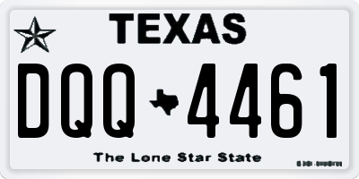 TX license plate DQQ4461