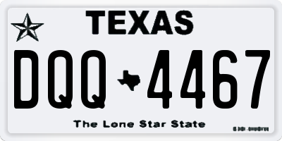 TX license plate DQQ4467