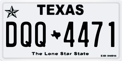 TX license plate DQQ4471