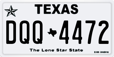 TX license plate DQQ4472