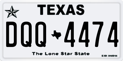 TX license plate DQQ4474