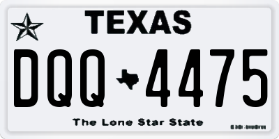TX license plate DQQ4475