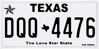 TX license plate DQQ4476