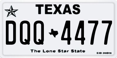 TX license plate DQQ4477