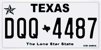 TX license plate DQQ4487