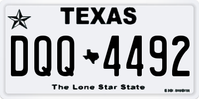 TX license plate DQQ4492