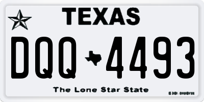 TX license plate DQQ4493