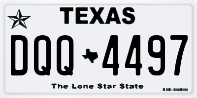 TX license plate DQQ4497