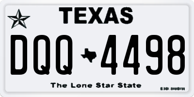TX license plate DQQ4498