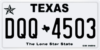 TX license plate DQQ4503