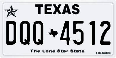 TX license plate DQQ4512
