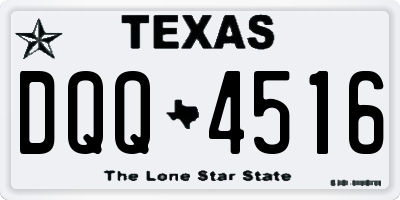 TX license plate DQQ4516