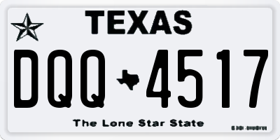 TX license plate DQQ4517