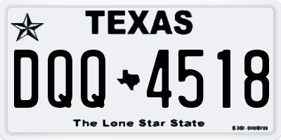 TX license plate DQQ4518