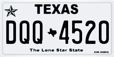 TX license plate DQQ4520