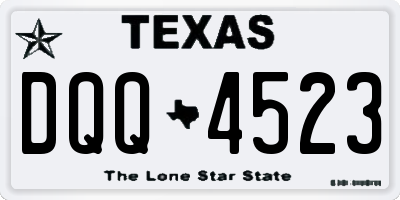 TX license plate DQQ4523