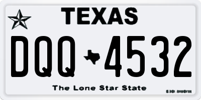 TX license plate DQQ4532