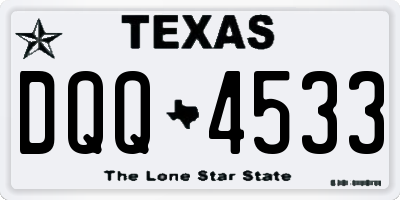 TX license plate DQQ4533