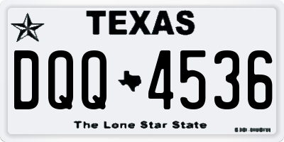 TX license plate DQQ4536