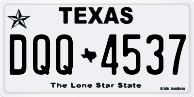 TX license plate DQQ4537