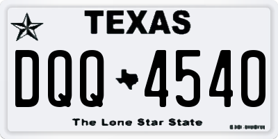 TX license plate DQQ4540