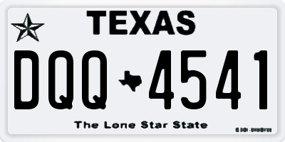 TX license plate DQQ4541