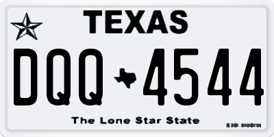 TX license plate DQQ4544