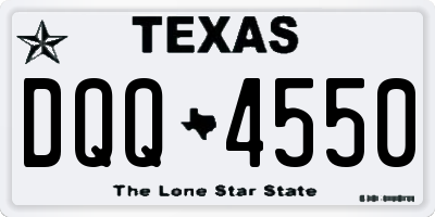 TX license plate DQQ4550