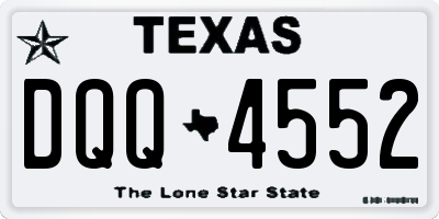 TX license plate DQQ4552