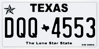 TX license plate DQQ4553