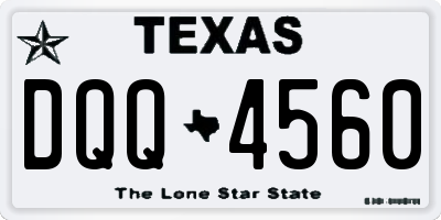 TX license plate DQQ4560