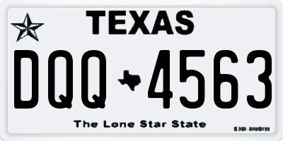 TX license plate DQQ4563