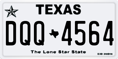 TX license plate DQQ4564