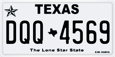 TX license plate DQQ4569