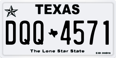 TX license plate DQQ4571