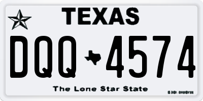 TX license plate DQQ4574