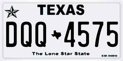 TX license plate DQQ4575