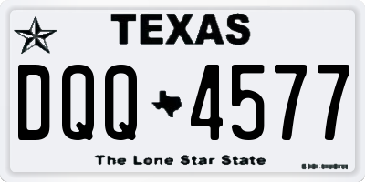 TX license plate DQQ4577