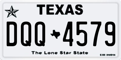 TX license plate DQQ4579