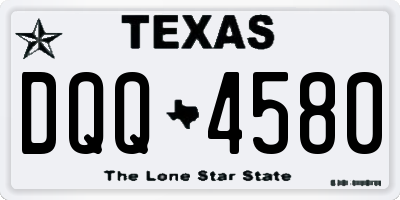 TX license plate DQQ4580