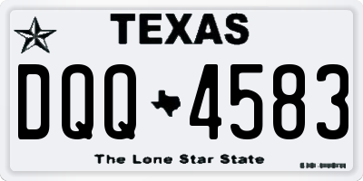 TX license plate DQQ4583