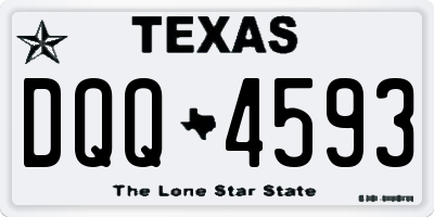 TX license plate DQQ4593