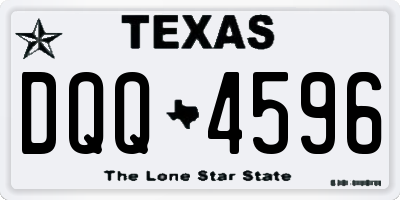 TX license plate DQQ4596