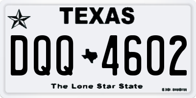 TX license plate DQQ4602