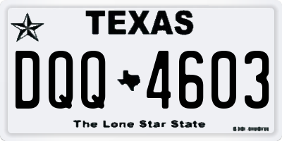 TX license plate DQQ4603