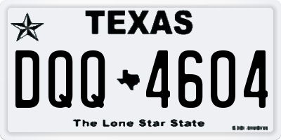 TX license plate DQQ4604