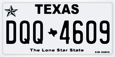 TX license plate DQQ4609