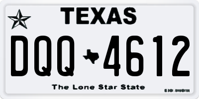 TX license plate DQQ4612