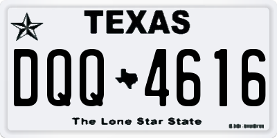 TX license plate DQQ4616