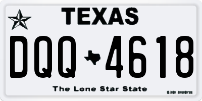 TX license plate DQQ4618